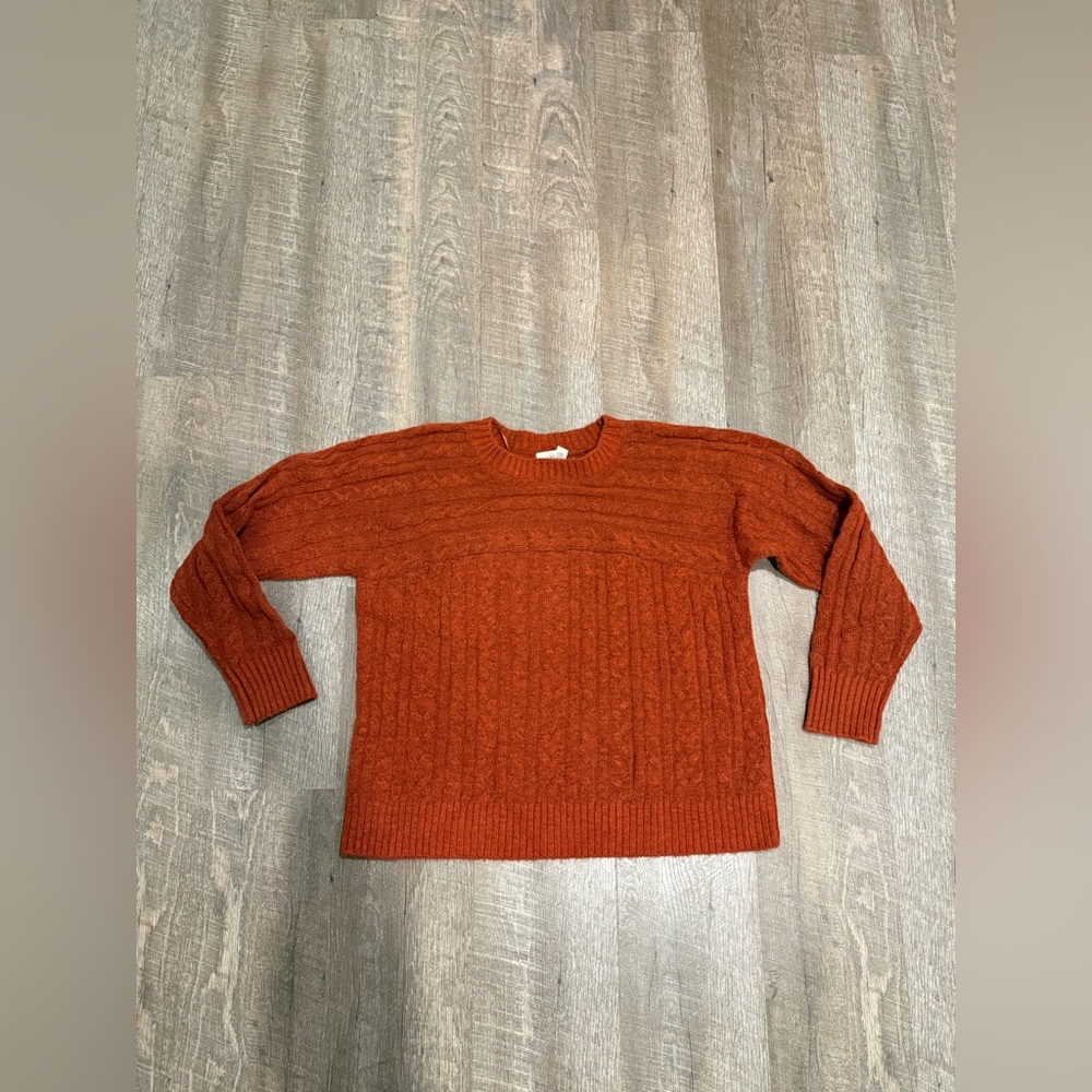 St. John's Bay Rust Cable Knit Sweater. Petite XL